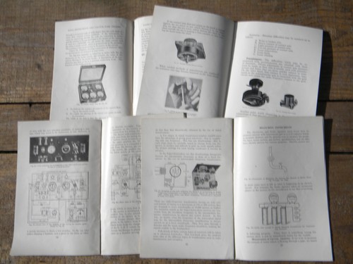 Huge lot of 1920s National Radio Institute technical booklets, schematics+