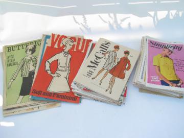 Huge lot of retro 70s vintage mod sewing pattern catalog fashion booklets
