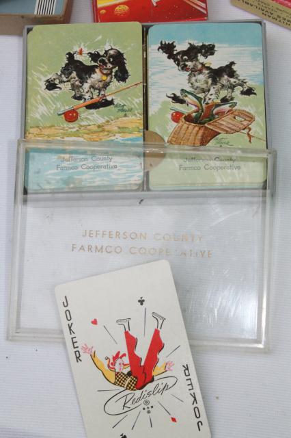 huge lot vintage playing cards, children's card games, souvenir novelty cards