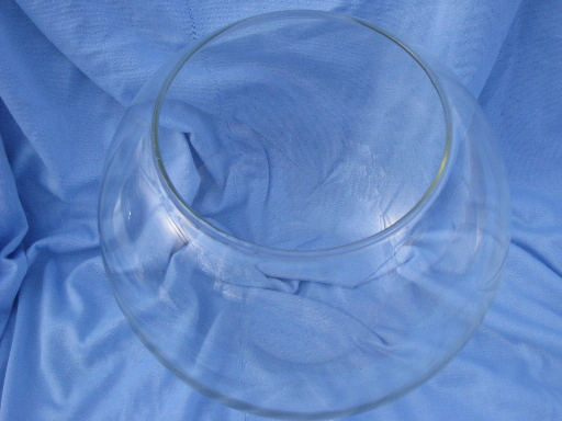 Huge round glass fish bowl vase, for terrarium or collectible display