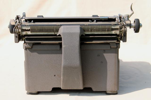 industrial vintage manual typewriter Royal typewriter w/ round glass keys