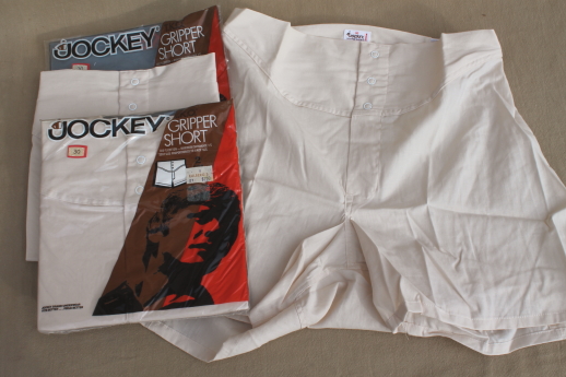 Jockey gripper shorts, 100% cotton boxer undershorts size 30, 80s vintage new old stock underwear