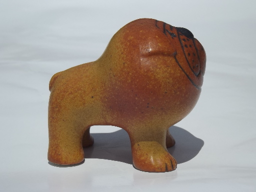 Kennel series bulldog, mod 70s Lisa Larson Gustavsberg Swedish art pottery