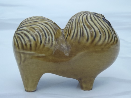 Kennel series pekinese, mod 70s Lisa Larson Gustavsberg Swedish art pottery