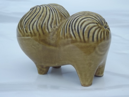 Kennel series pekinese, mod 70s Lisa Larson Gustavsberg Swedish art pottery