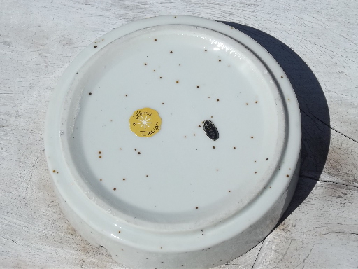 Kitchen herbs 70s vintage Lorrie Japan stoneware, pottery ashtray