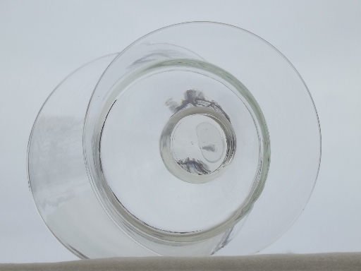 Large glass apothecary jar canister, vintage store counter display bottle