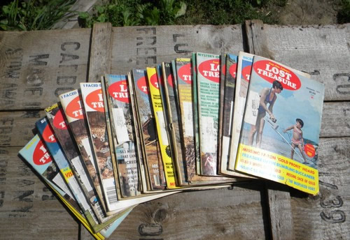 Large lot 1970s back issues  Lost Treasure magazines, full years