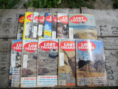 Large lot 1970s back issues  Lost Treasure magazines, full years