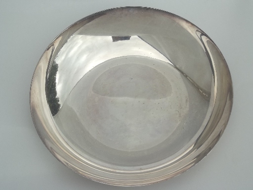 Large mod silver plate bowl, vintage Reed & Barton