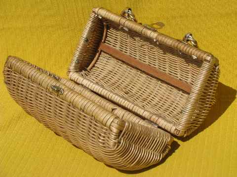 Lot 60s-70s vintage natural color straw purses, crochet bags and totes