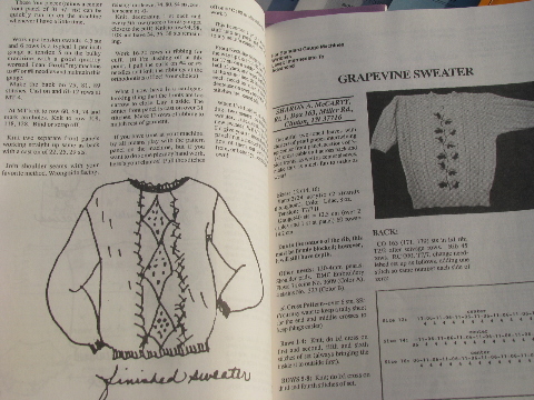 Lot 72 back issues Knitting Machine News & Views pattern magazines