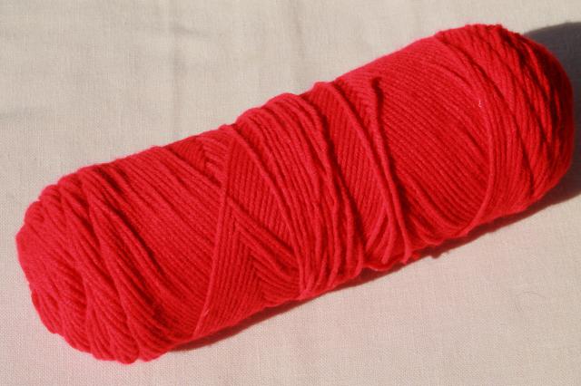 lot Red Heart Super Saver acrylic yarn, big jumbo skeins, Christmas red & green