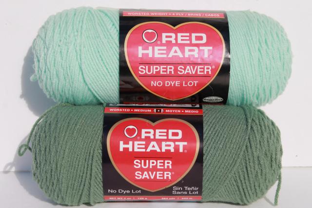 lot Red Heart Super Saver acrylic yarn, big jumbo skeins, metro / hipster colors