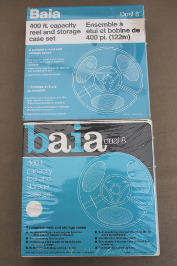 Lot blank 8mm film reels sealed packages, Baia Dual / Super 8 movie film  rolls