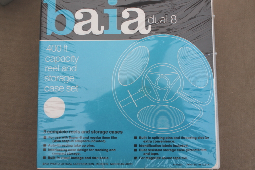 Lot blank 8mm film reels sealed packages, Baia Dual / Super 8 movie film rolls