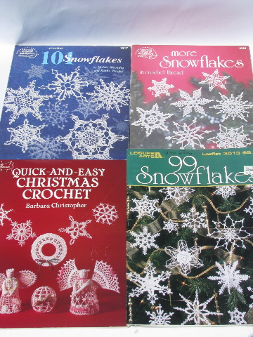 Lot crochet patterns, lace snowflakes, angels, Christmas ornaments
