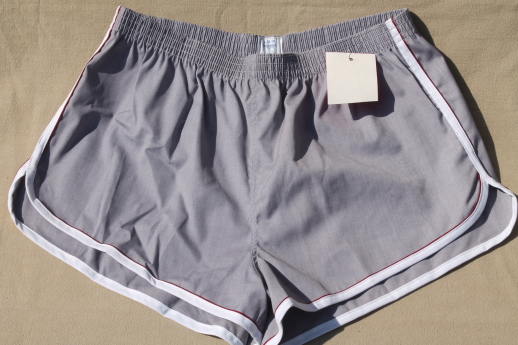Lot new old stock vintage gym shorts, Jockey track running sport shorts size L 36-38