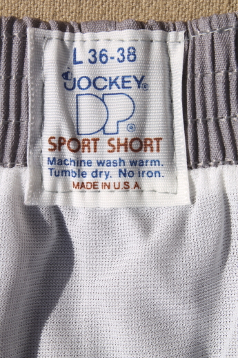 Lot new old stock vintage gym shorts, Jockey track running sport shorts size L 36-38