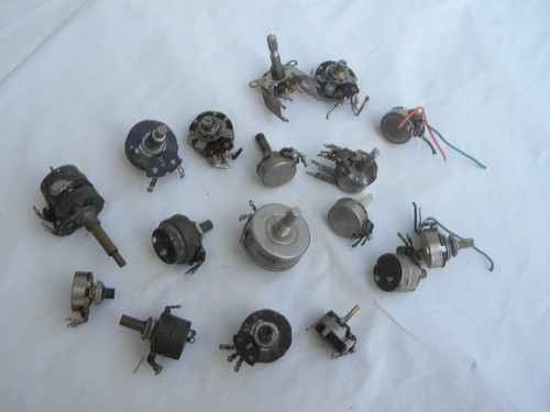 Lot of 16 vintage CTS pots/potentiometers for audio restoration