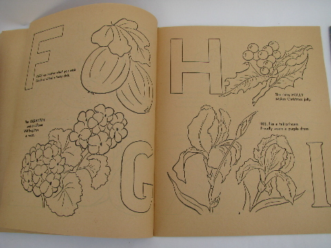 Lot of 1930's vintage children's activity books, coloring pages