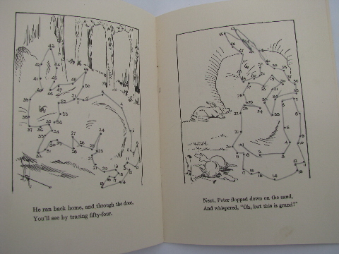 Lot of 1930's vintage children's activity books, coloring pages