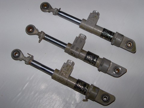 Lot of 1950s Mid-century vintage, US military armament latch pneumatic cylinders / parts