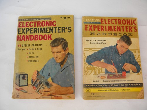 Lot of 1950s/1960s vintage Popular Electronics Experimenters Handbooks