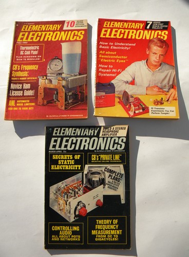 Lot of 1960s vintage Elementary Electronics handbooks, projects&experiments