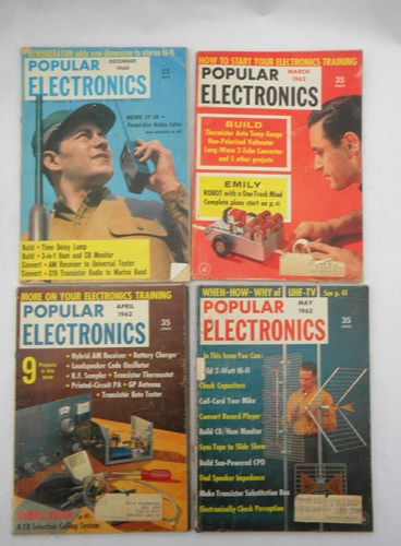 Lot of 1960s vintage Popular Electronics magazines w/projects & plans