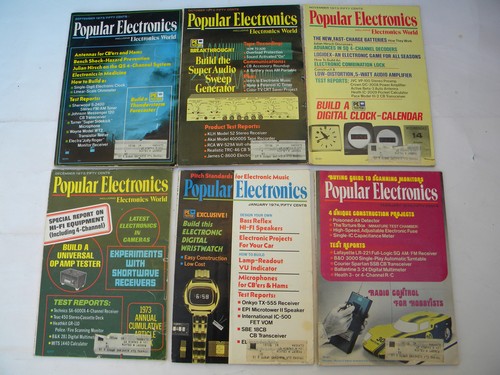 Lot of 1970s Popular Electronics magazines w/projects & plans