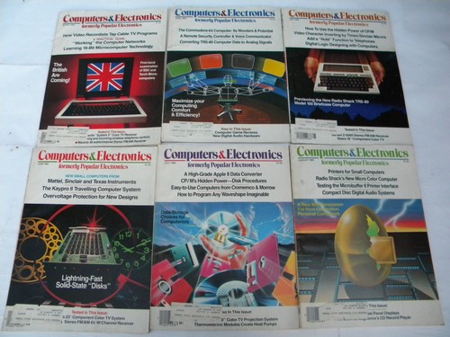 Lot of 1980s early PC vintage Computers&Electronics/Popular Electronics magazines
