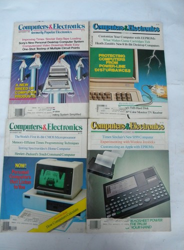 Lot of 1980s early PC vintage Computers&Electronics/Popular Electronics magazines