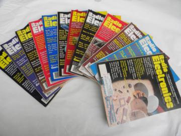 Lot of 1980s vintage Radio-Electronics magazines, full year for 1985