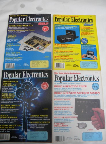 Lot of 1990 full year Popular Electronics magazines w/projects&plans