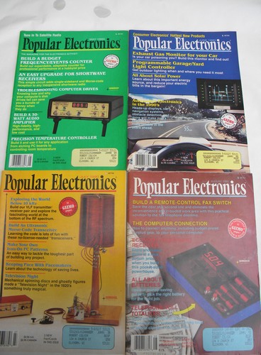 Lot of 1990 full year Popular Electronics magazines w/projects&plans