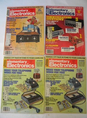Lot of 70s vintage Elementary Electronics magazines w/projects & plans