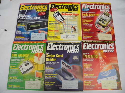 Lot of 90s vintage Electronics Now magazines w/DIY projects full year 1998