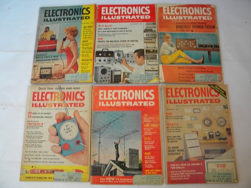 Lot of early 1960s vintage Electronics Illustrated magazines from Mechanix Illustrated