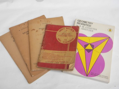 Lot of vintage geometry and geometric drawing books