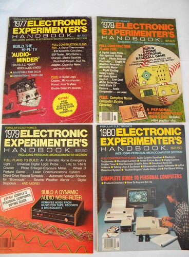 Lot of vintage Popular Electronics experimenters handbooks w/projects