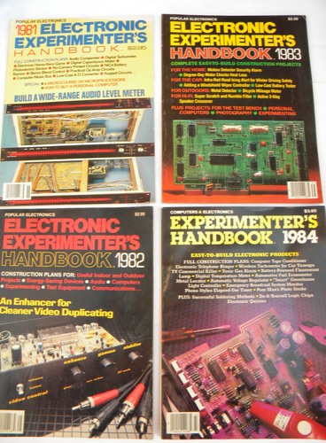 Lot of vintage Popular Electronics experimenters handbooks w/projects