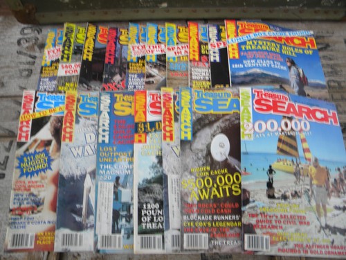 Lot of vintage Treasure Search magazines, full years of 80s back issues