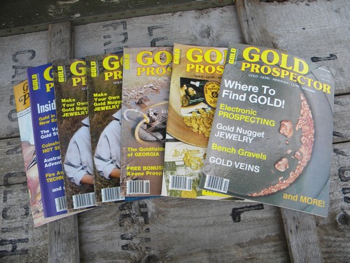 Lot old 1980s back issues Gold Prospector magazines, finding/panning+
