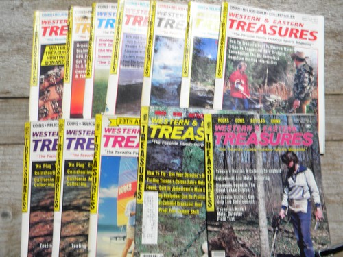 Lot old back issues Western & Eastern Treasures magazines, full years