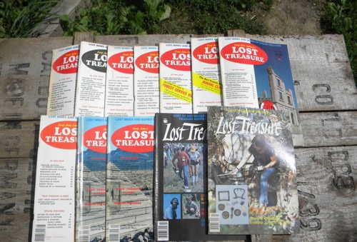 Lot old Lost Treasure magazines, full years of 1970s back issues