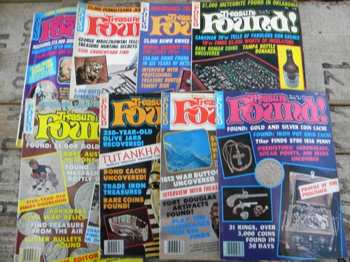 Lot old Treasure Found! magazines, full years of 1970s back issues