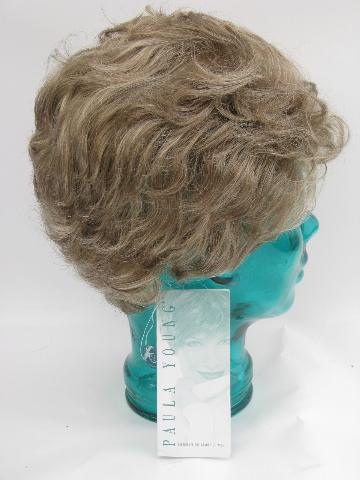 Lot Paula Young short wigs, brunette, ash blonde, grey hair, sz large