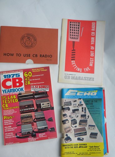 Lot vintage CB radio manuals, advertising catalogs Cobra 29/Cobra Cam 89
