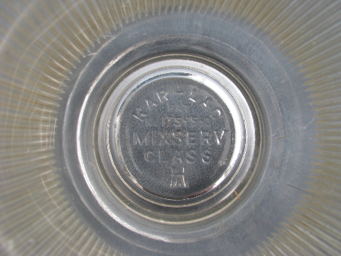 Lot vintage glass measures, drink mixers shakers jars, large malt glasses